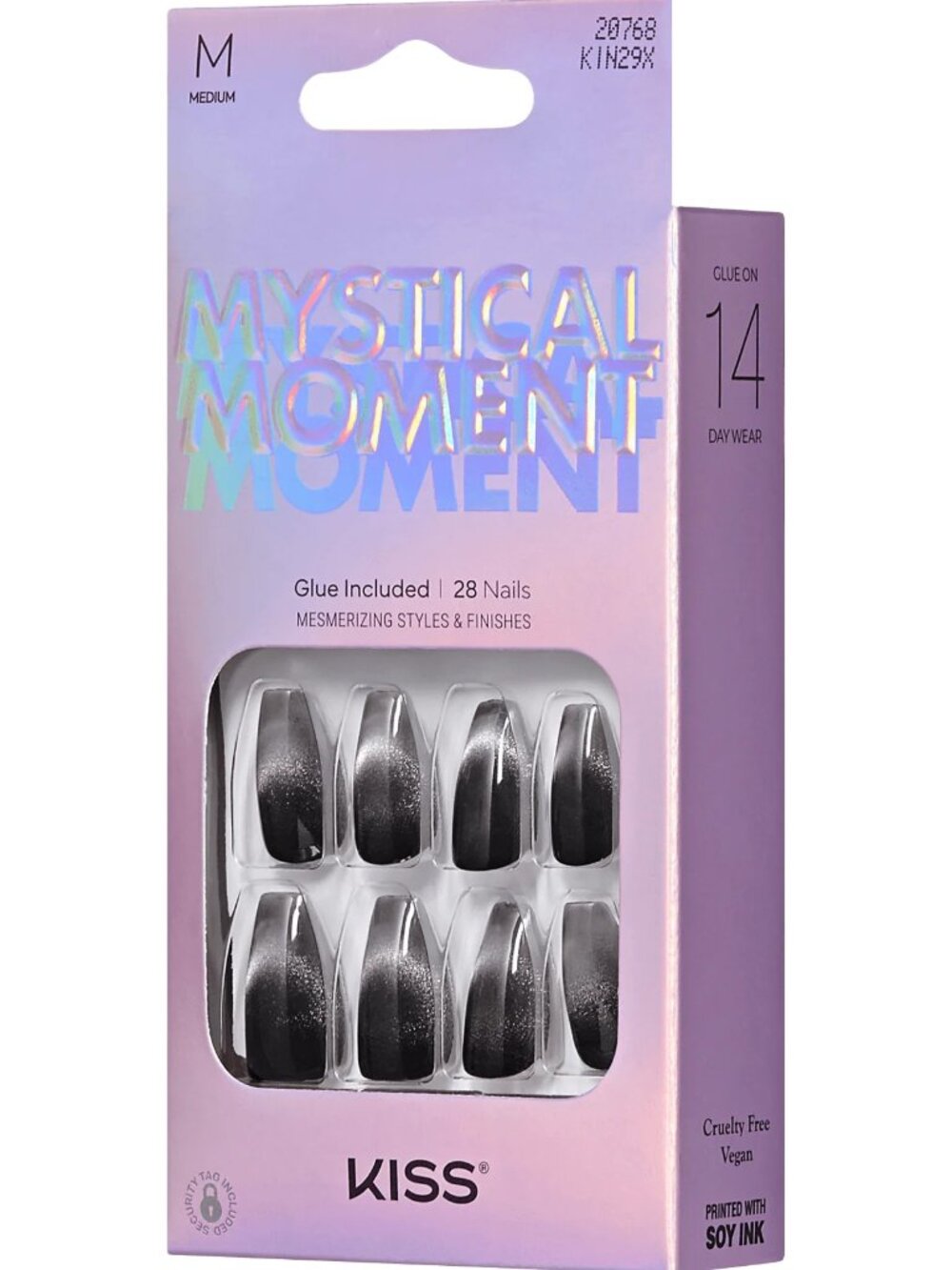 Kiss Mystical Moment Press On Glue Medium Length Nails - Lucky Charm